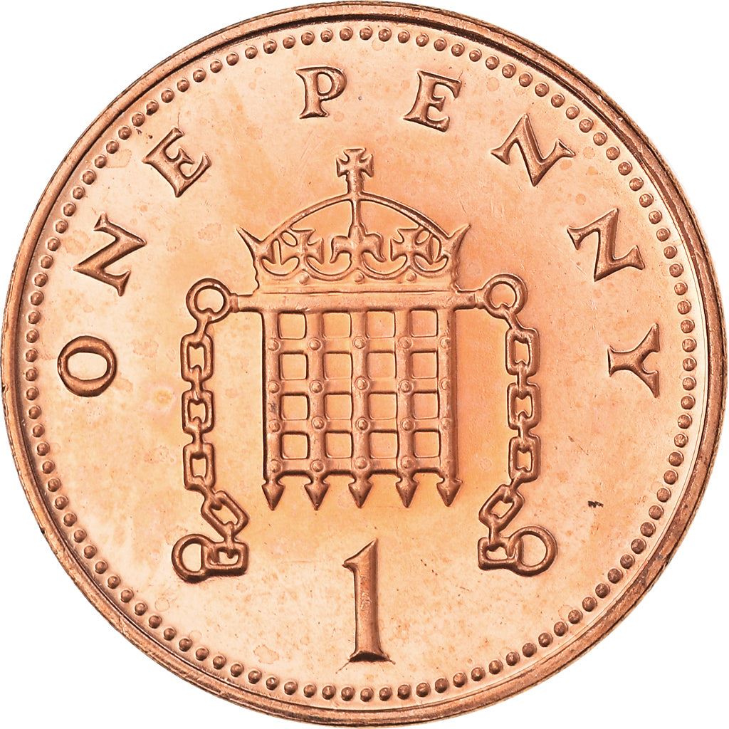 United Kingdom 1 Penny - Elizabeth II 4th portrait | magnetic | Coin KM986 1998 - 2008