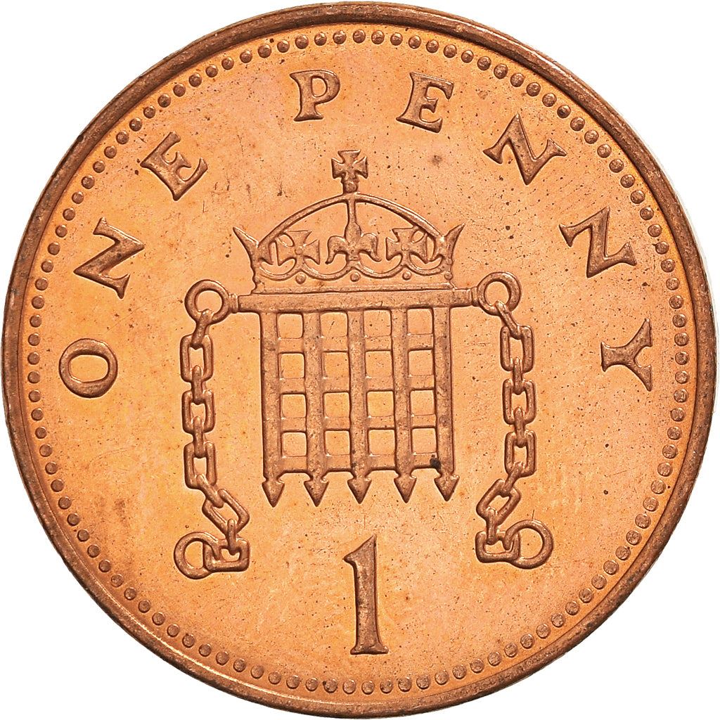 United Kingdom 1 Penny - Elizabeth II 4th portrait | magnetic | Coin KM986 1998 - 2008