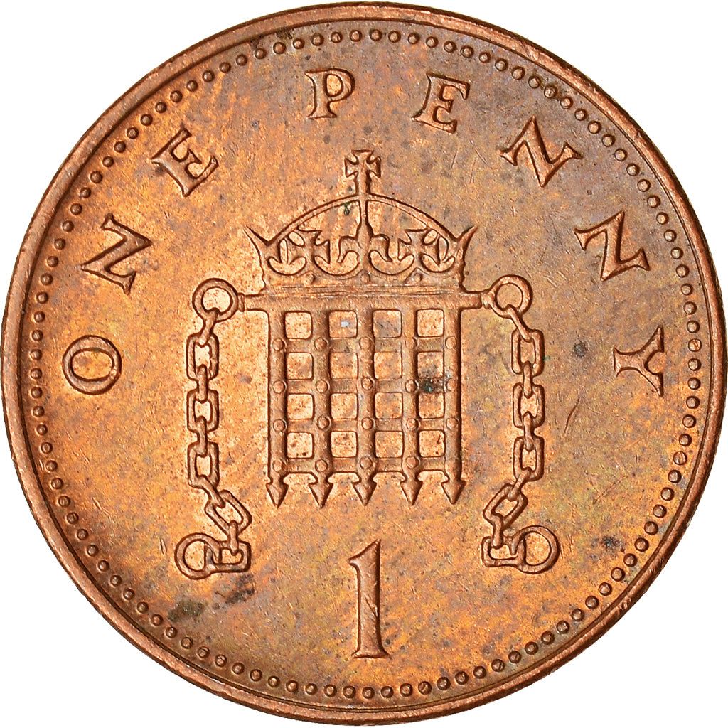 United Kingdom 1 Penny - Elizabeth II 4th portrait | magnetic | Coin KM986 1998 - 2008