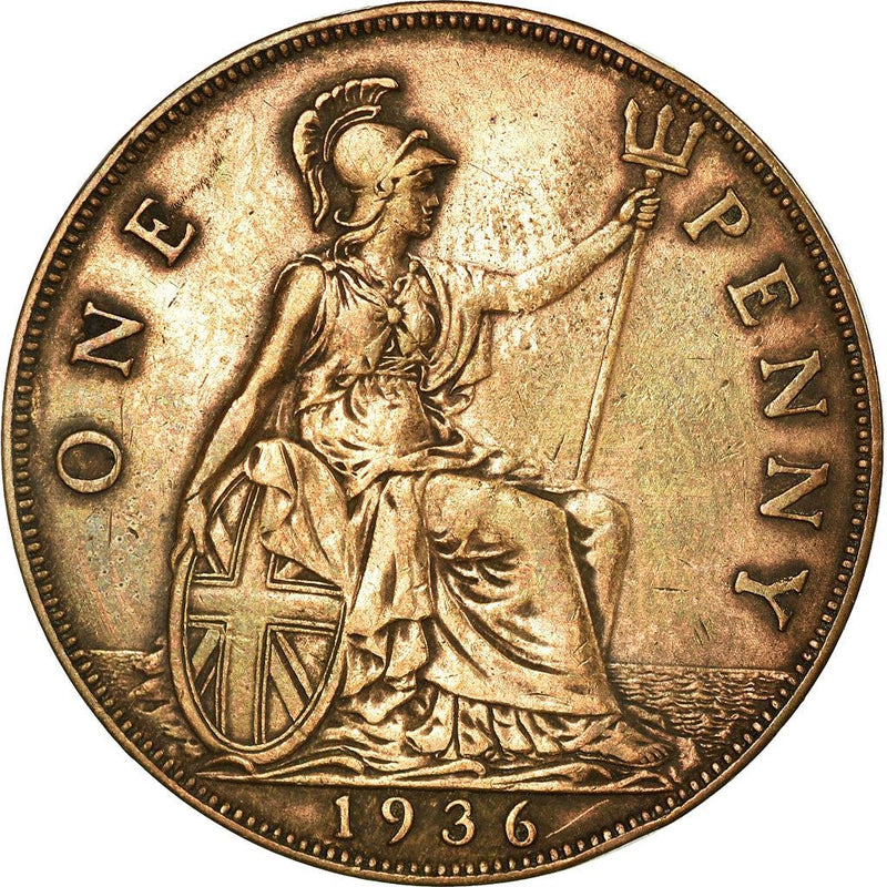 United Kingdom 1 Penny - George V smaller portrait | Coin KM838 1928 - 1936