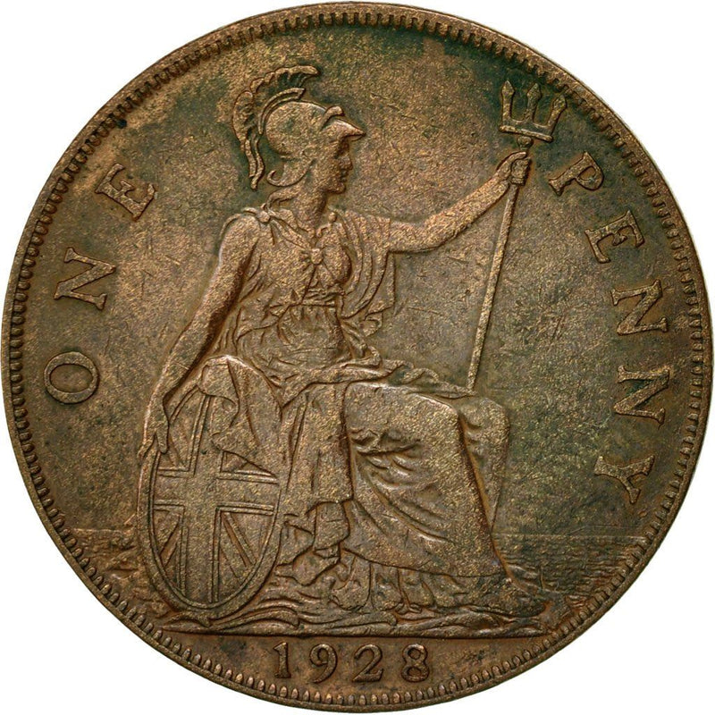 United Kingdom 1 Penny - George V smaller portrait | Coin KM838 1928 - 1936