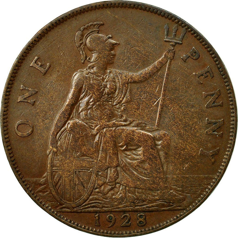 United Kingdom 1 Penny - George V smaller portrait | Coin KM838 1928 - 1936