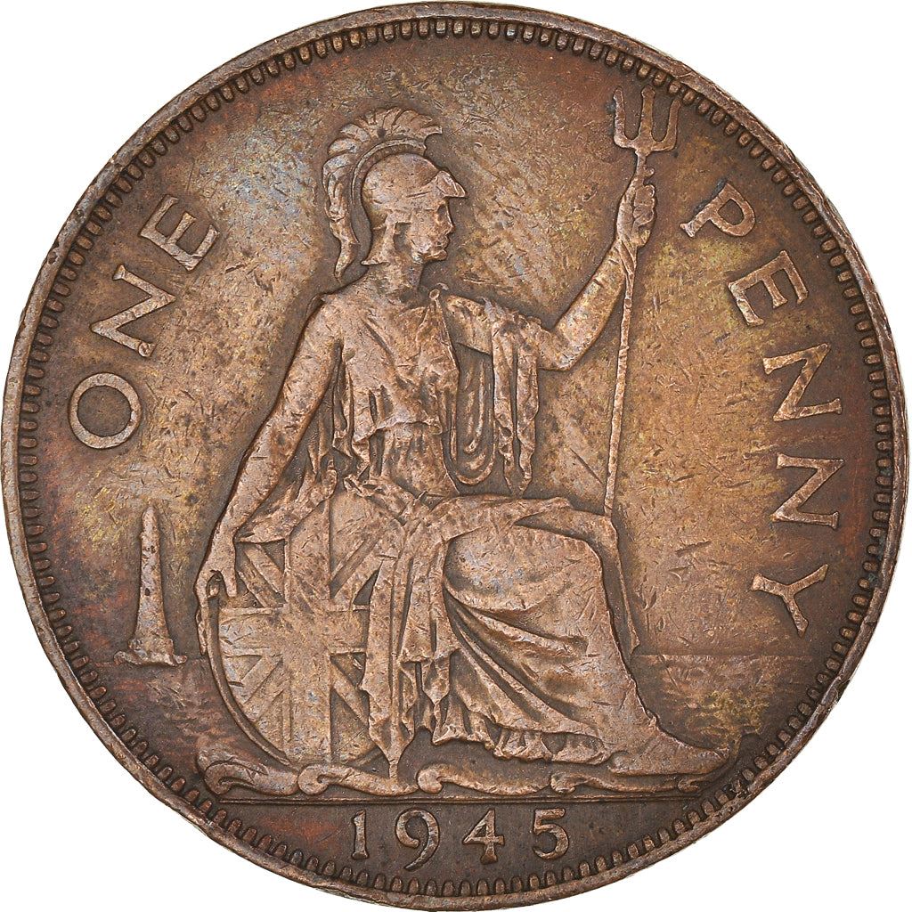 United Kingdom 1 Penny - George VI with 'IND:IMP' | Coin KM845 1937 - 1948