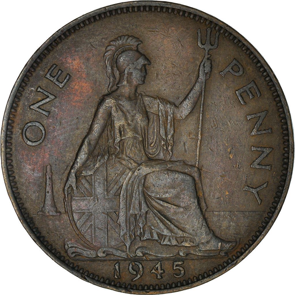 United Kingdom 1 Penny - George VI with 'IND:IMP' | Coin KM845 1937 - 1948