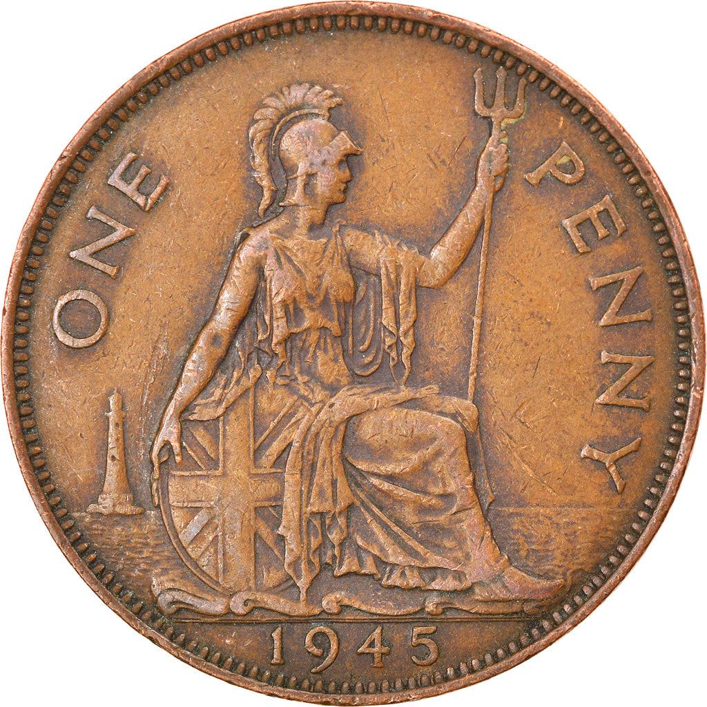 United Kingdom 1 Penny - George VI with 'IND:IMP' | Coin KM845 1937 - 1948