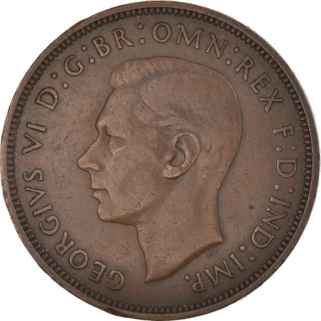 United Kingdom 1 Penny - George VI with 'IND:IMP' | Coin KM845 1937 - 1948