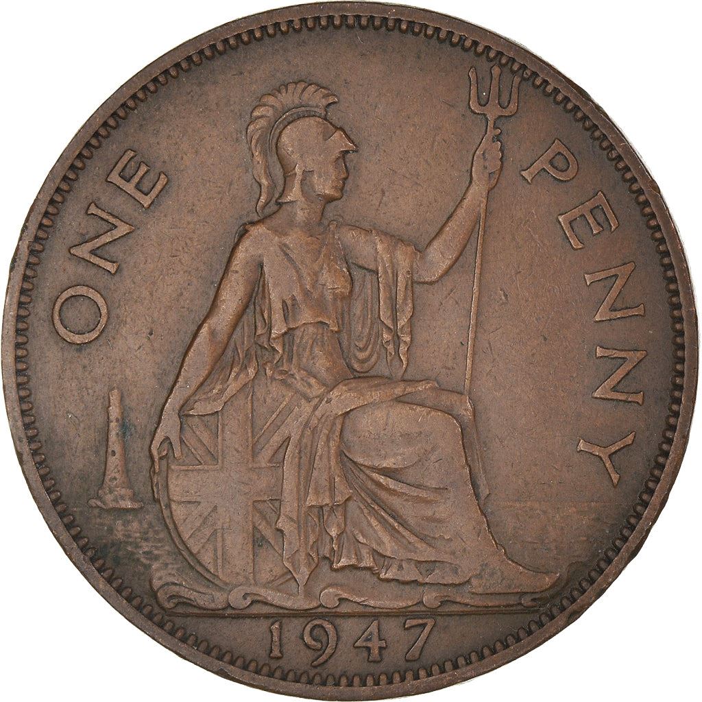 United Kingdom 1 Penny - George VI with 'IND:IMP' | Coin KM845 1937 - 1948