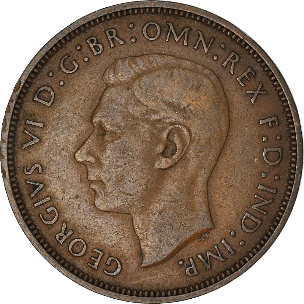 United Kingdom 1 Penny - George VI with 'IND:IMP' | Coin KM845 1937 - 1948