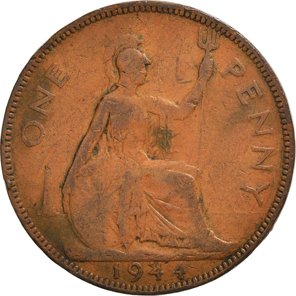 United Kingdom 1 Penny - George VI with 'IND:IMP' | Coin KM845 1937 - 1948