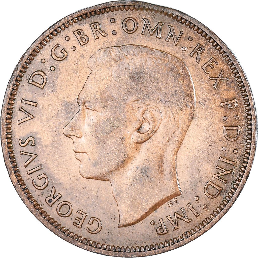 United Kingdom 1 Penny - George VI with 'IND:IMP' | Coin KM845 1937 - 1948