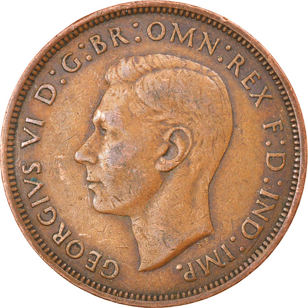 United Kingdom 1 Penny - George VI with 'IND:IMP' | Coin KM845 1937 - 1948