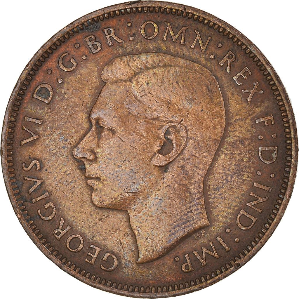 United Kingdom 1 Penny - George VI with 'IND:IMP' | Coin KM845 1937 - 1948