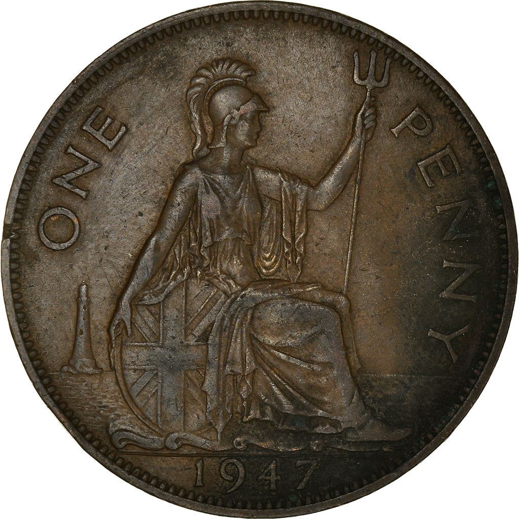 United Kingdom 1 Penny - George VI with 'IND:IMP' | Coin KM845 1937 - 1948