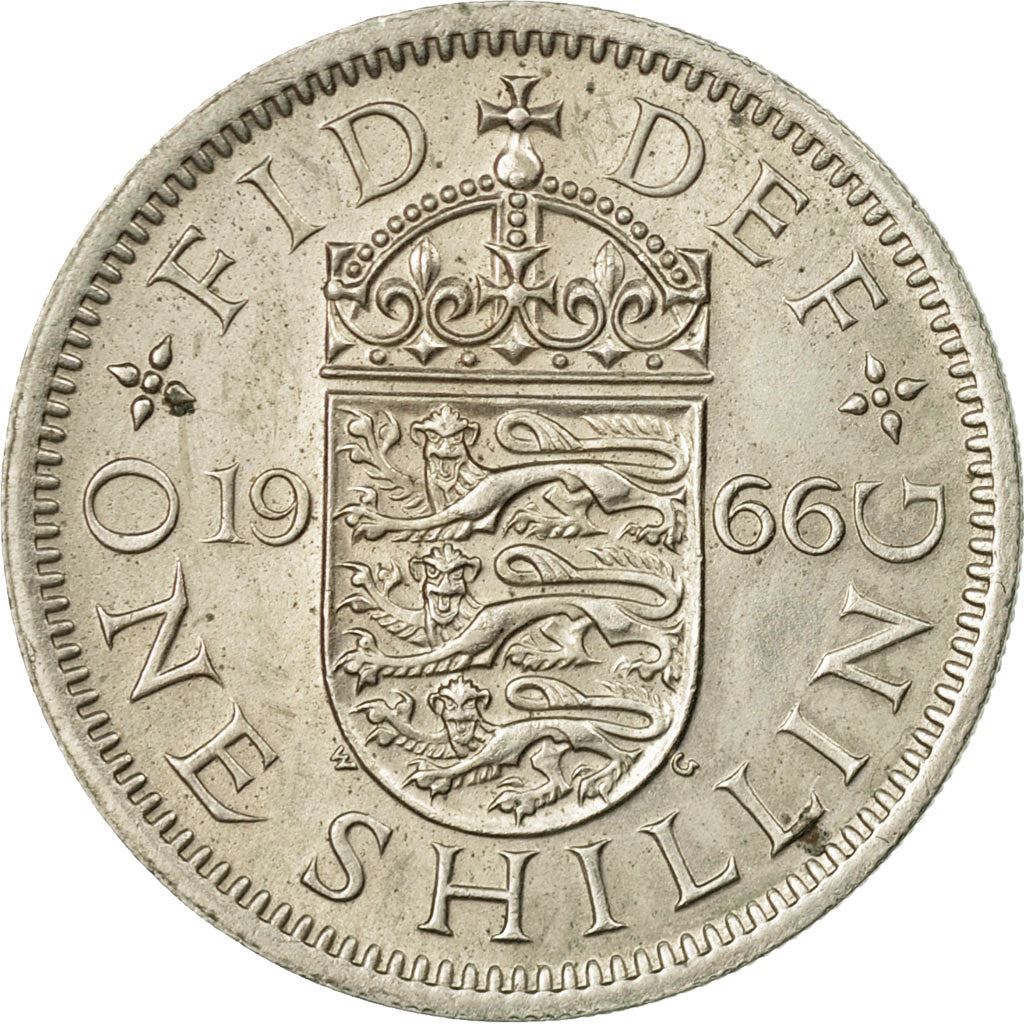 United Kingdom 1 Shilling - Elizabeth II English shield | no 'BRITT:OMN' | Coin KM904 1954 - 1970