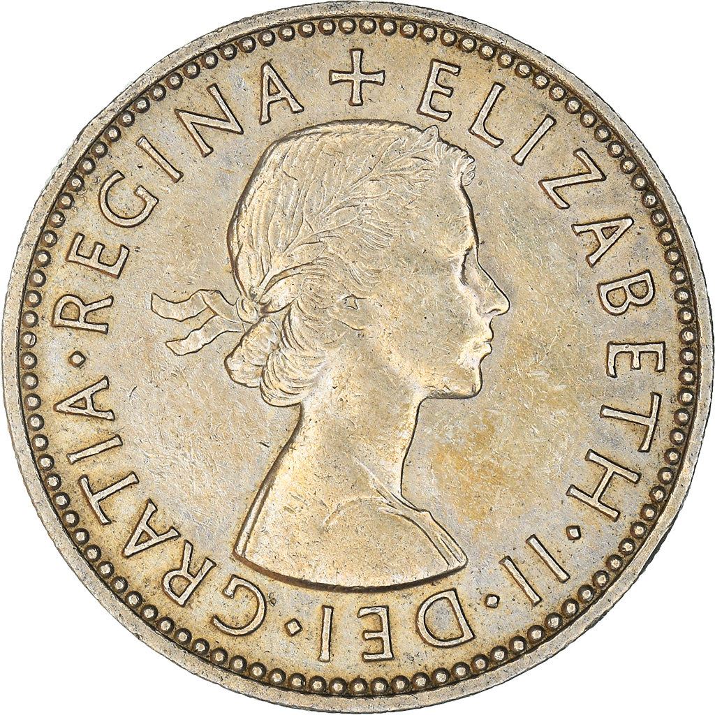 United Kingdom 1 Shilling - Elizabeth II English shield | no 'BRITT:OMN' | Coin KM904 1954 - 1970