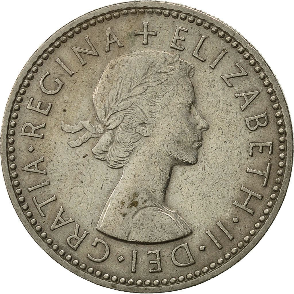 United Kingdom 1 Shilling - Elizabeth II English shield | no 'BRITT:OMN' | Coin KM904 1954 - 1970