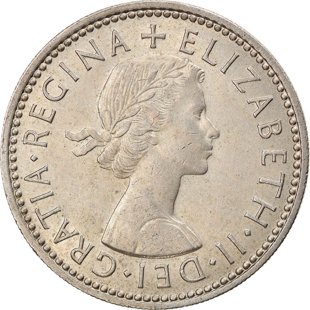 United Kingdom 1 Shilling - Elizabeth II English shield | no 'BRITT:OMN' | Coin KM904 1954 - 1970