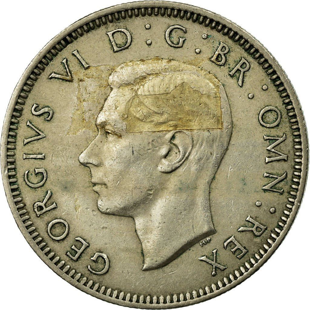 United Kingdom 1 Shilling - George VI English crest | without 'IND:IMP' | Coin KM876 1949 - 1952