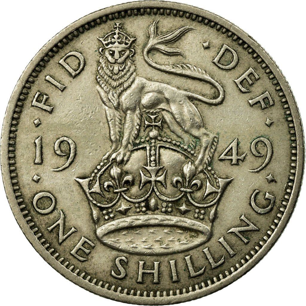 United Kingdom 1 Shilling - George VI English crest | without 'IND:IMP' | Coin KM876 1949 - 1952