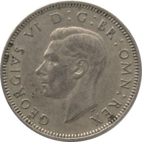 United Kingdom 1 Shilling - George VI English crest | without 'IND:IMP' | Coin KM876 1949 - 1952