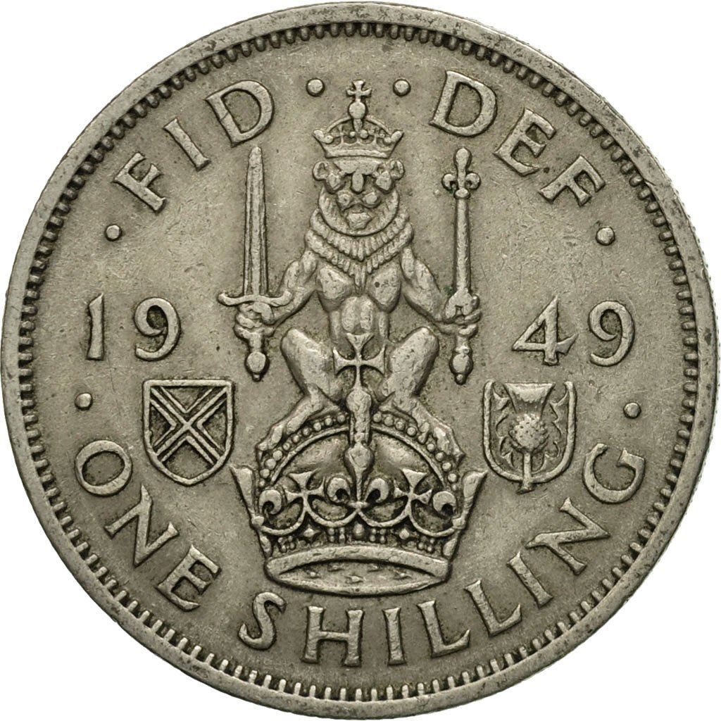 United Kingdom 1 Shilling - George VI Scottish crest | without 'IND:IMP' | Coin KM877 1949 - 1951