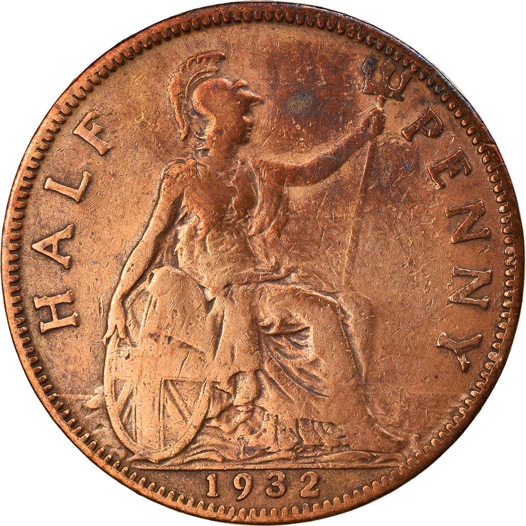 United Kingdom ½ Penny - George V smaller portrait | Coin KM837 1928 - 1936