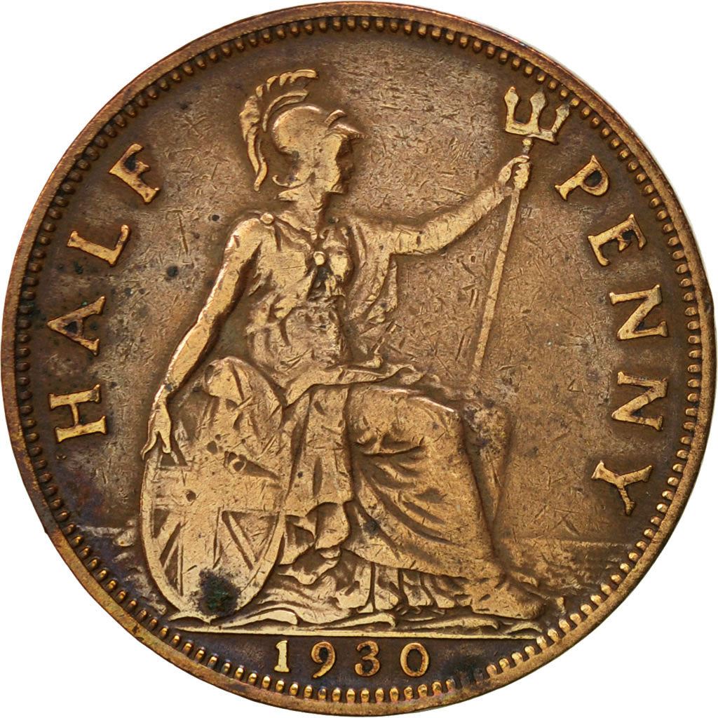 United Kingdom ½ Penny - George V smaller portrait | Coin KM837 1928 - 1936