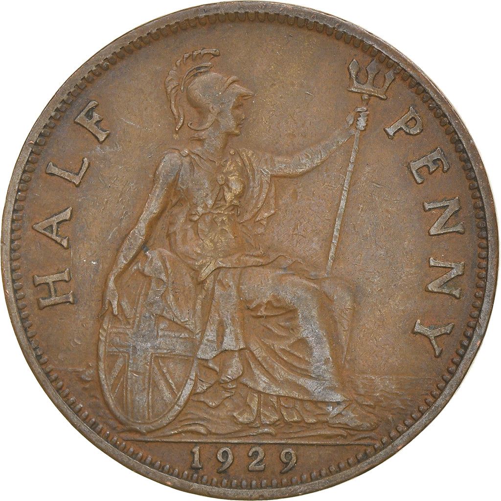 United Kingdom ½ Penny - George V smaller portrait | Coin KM837 1928 - 1936