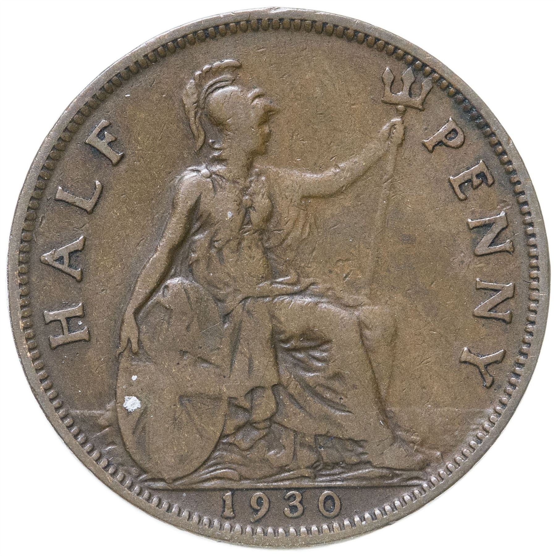 United Kingdom ½ Penny - George V smaller portrait | Coin KM837 1928 - 1936