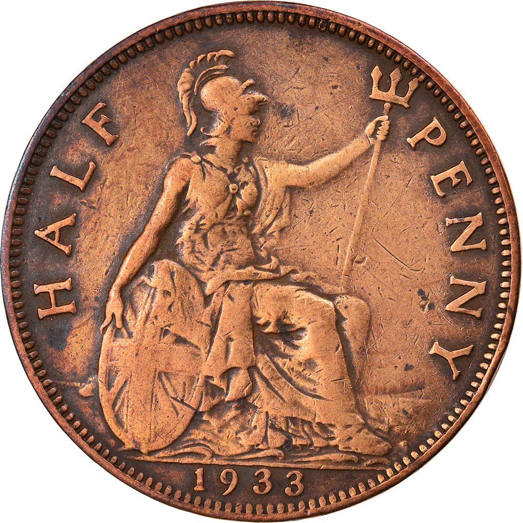 United Kingdom ½ Penny - George V smaller portrait | Coin KM837 1928 - 1936