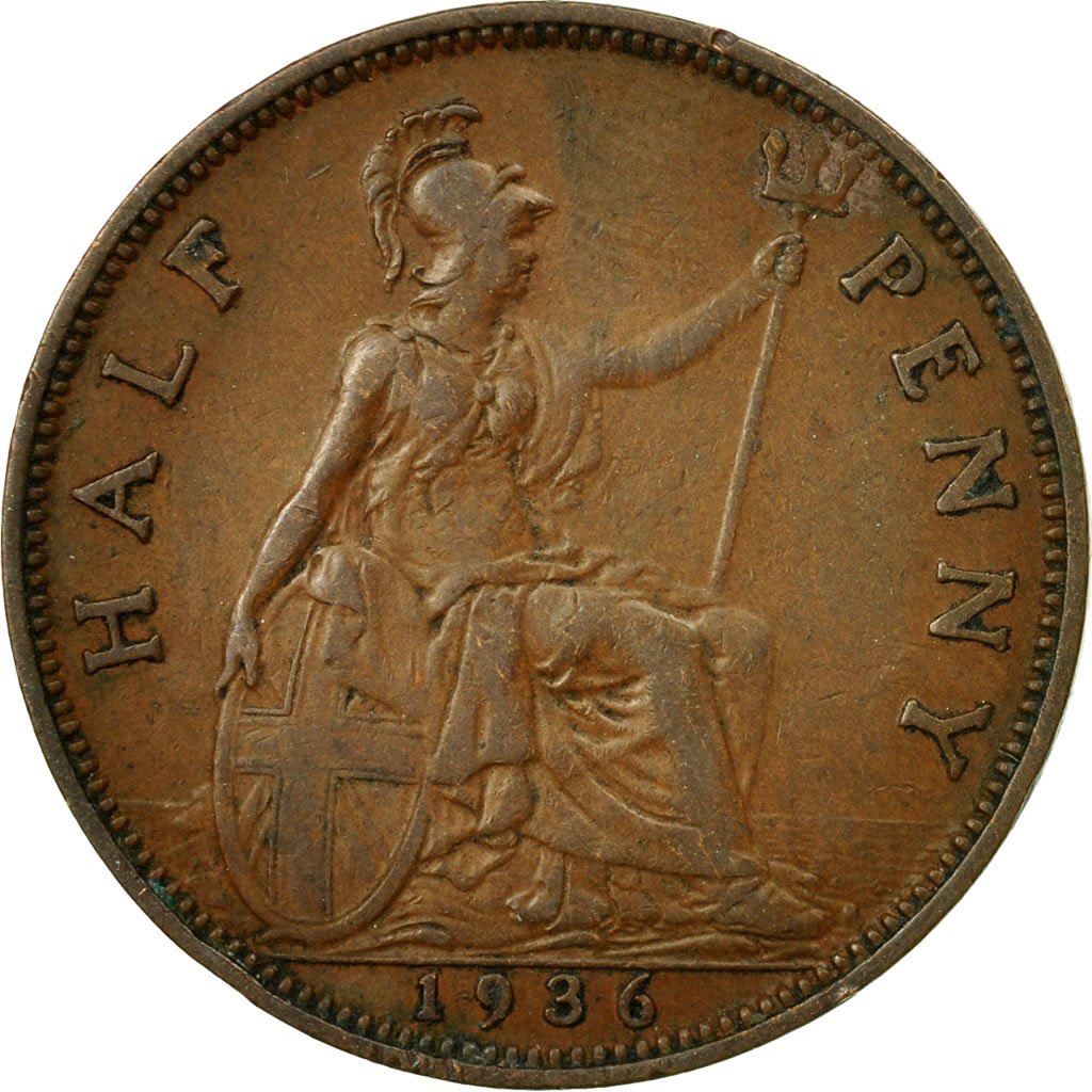 United Kingdom ½ Penny - George V smaller portrait | Coin KM837 1928 - 1936