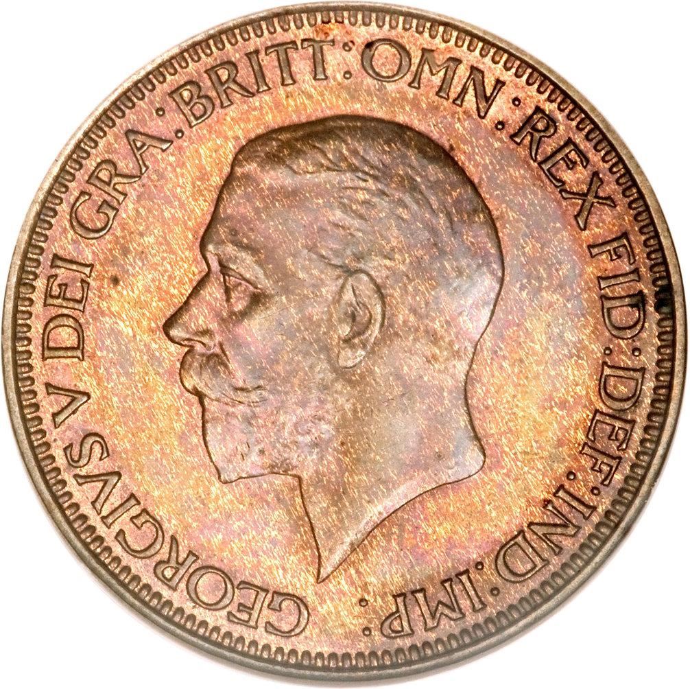 United Kingdom ½ Penny - George V smaller portrait | Coin KM837 1928 - 1936