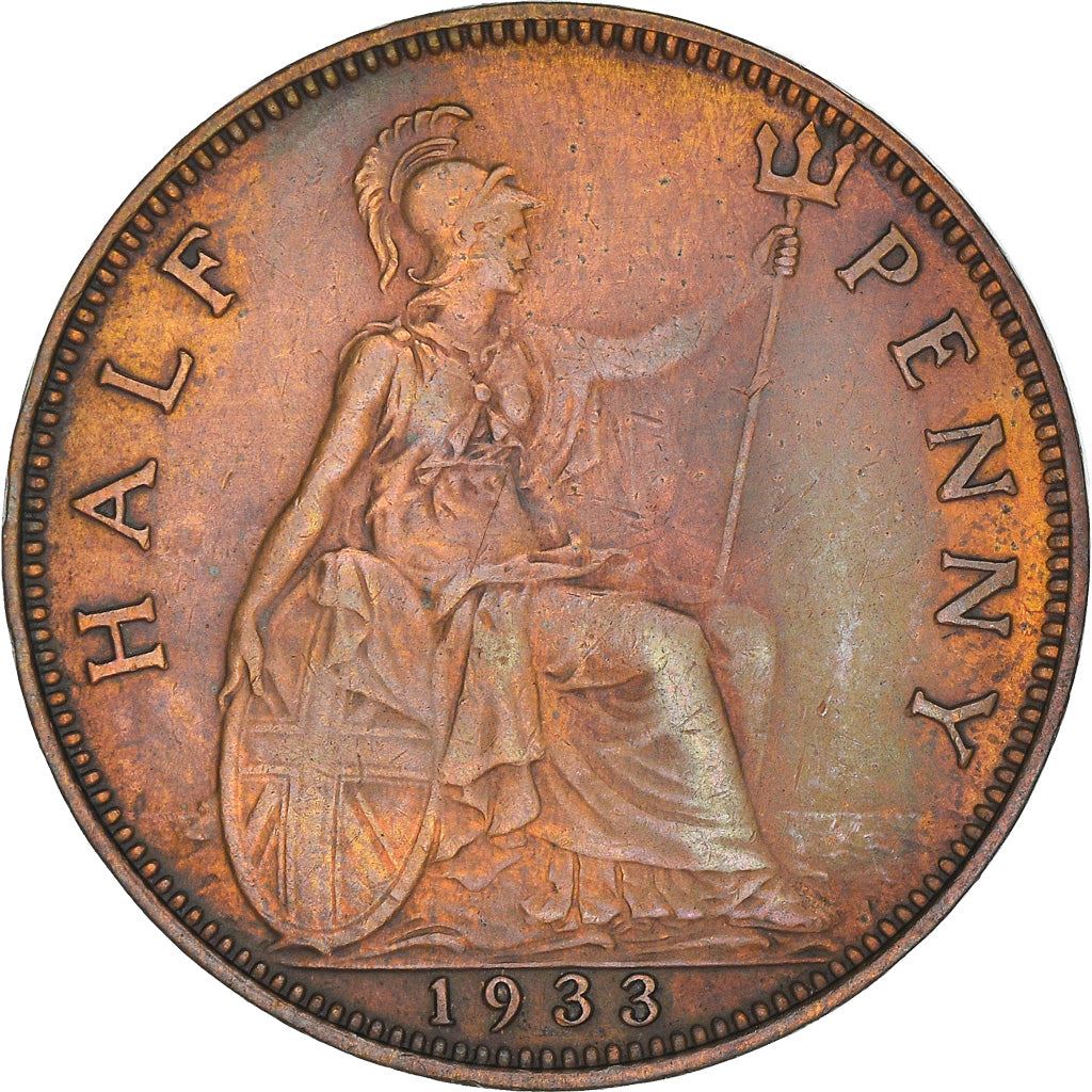 United Kingdom ½ Penny - George V smaller portrait | Coin KM837 1928 - 1936