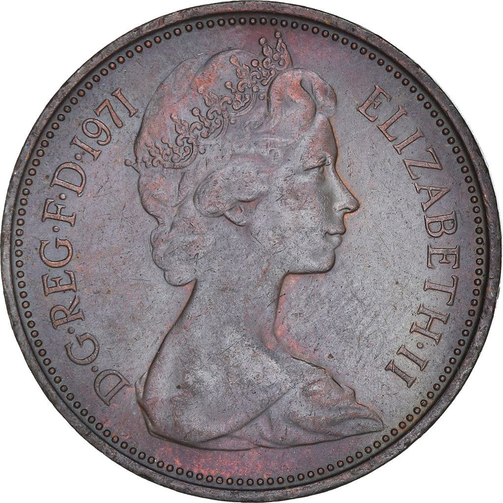 United Kingdom 2 New Pence - Elizabeth II 2nd portrait | Coin KM916 1971 - 1981