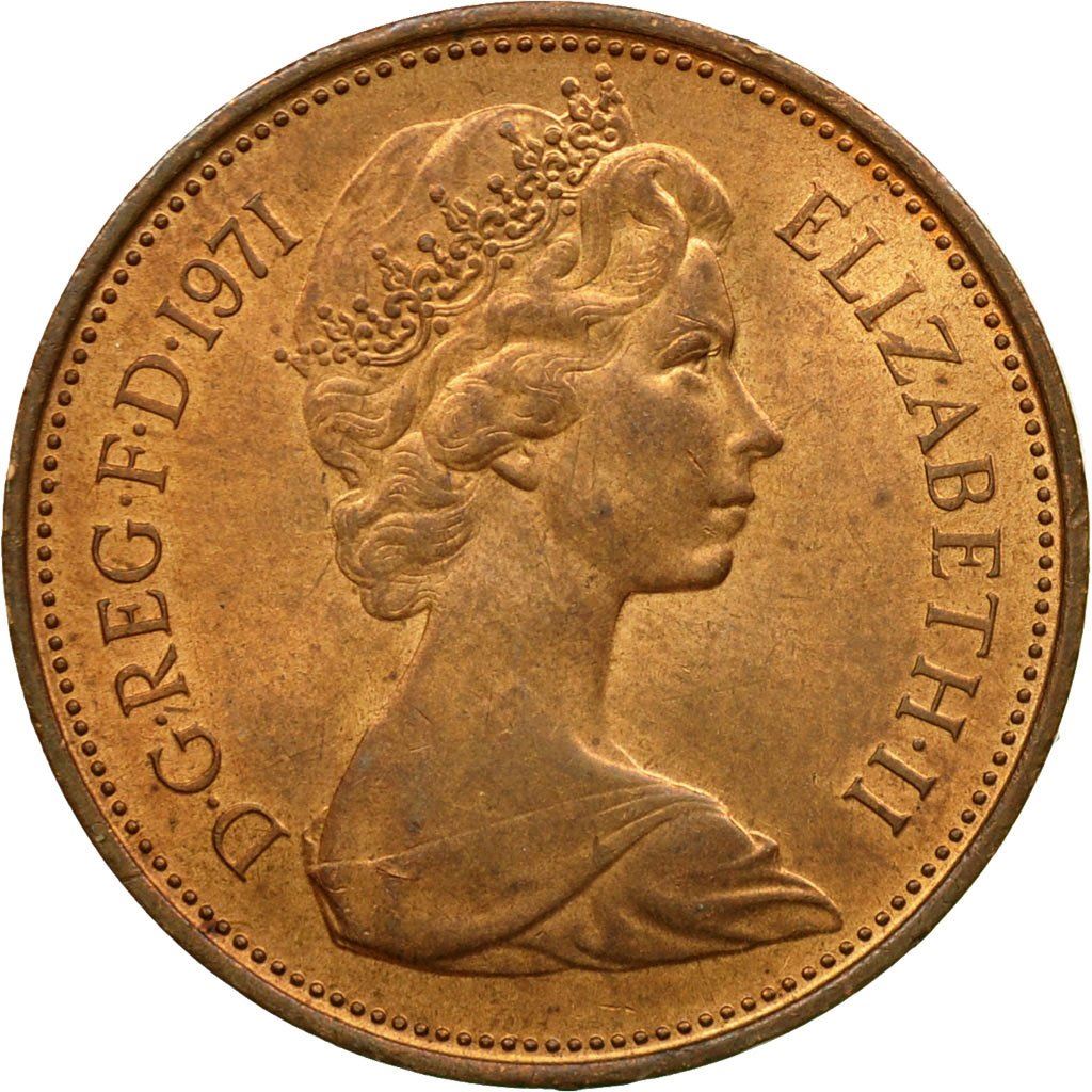 United Kingdom 2 New Pence - Elizabeth II 2nd portrait | Coin KM916 1971 - 1981