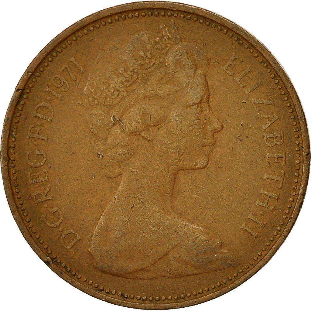 United Kingdom 2 New Pence - Elizabeth II 2nd portrait | Coin KM916 1971 - 1981