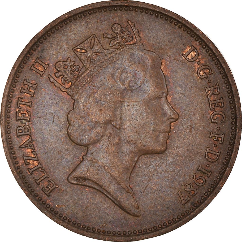 United Kingdom 2 Pence - Elizabeth II 3rd portrait | non-magnetic | Coin KM936 1985 - 1992