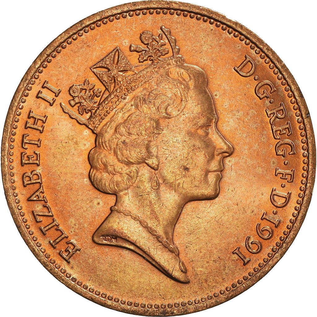 United Kingdom 2 Pence - Elizabeth II 3rd portrait | non-magnetic | Coin KM936 1985 - 1992