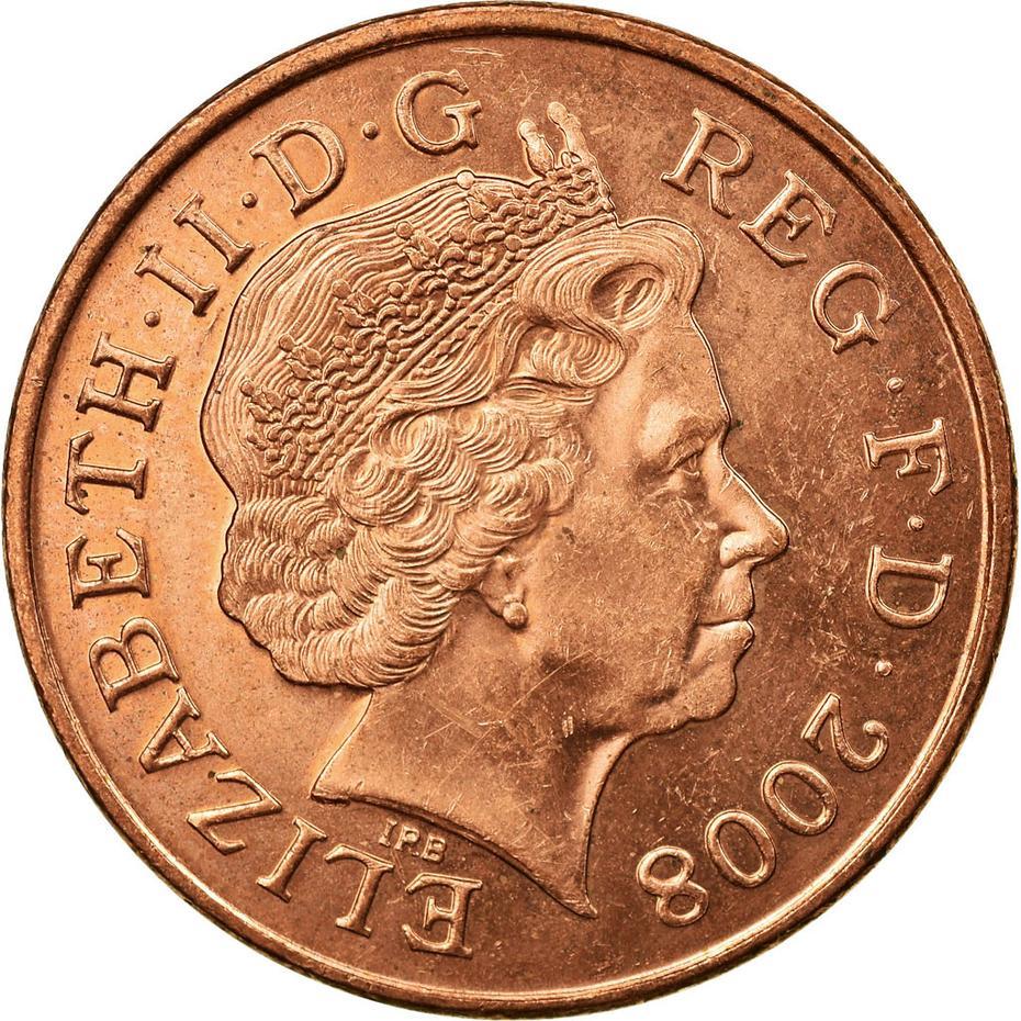 United Kingdom 2 Pence - Elizabeth II 4th portrait | Royal Shield | Coin KM1108 2008 - 2015