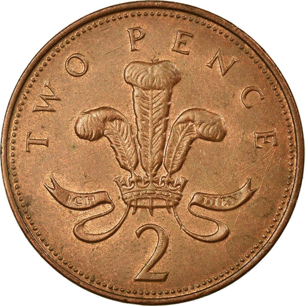 United Kingdom 2 Pence - Elizabeth II 4th portrait | non-magnetic | Coin KM987a 1998 - 1999