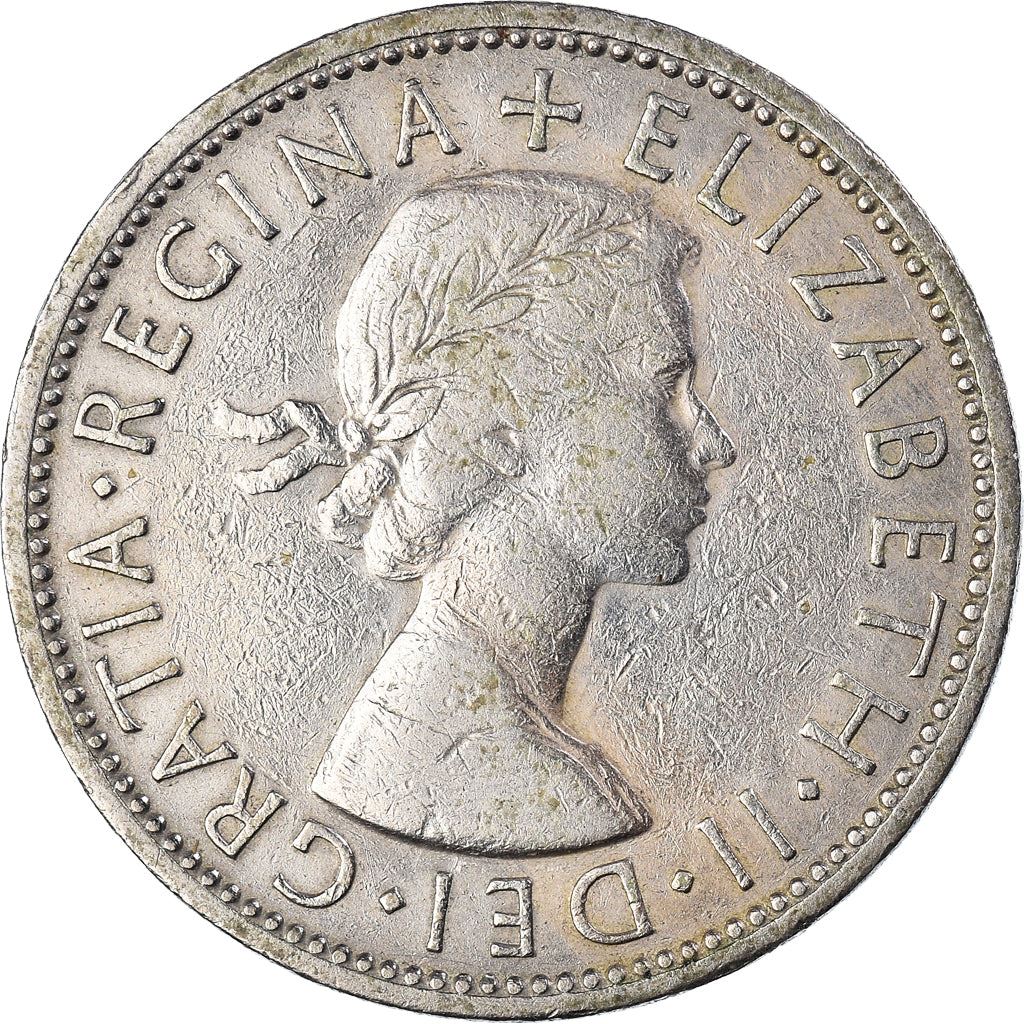 United Kingdom 2 Shillings - Elizabeth II 1st portrait | no 'BRITT:OMN' | Coin KM906 1954 - 1970