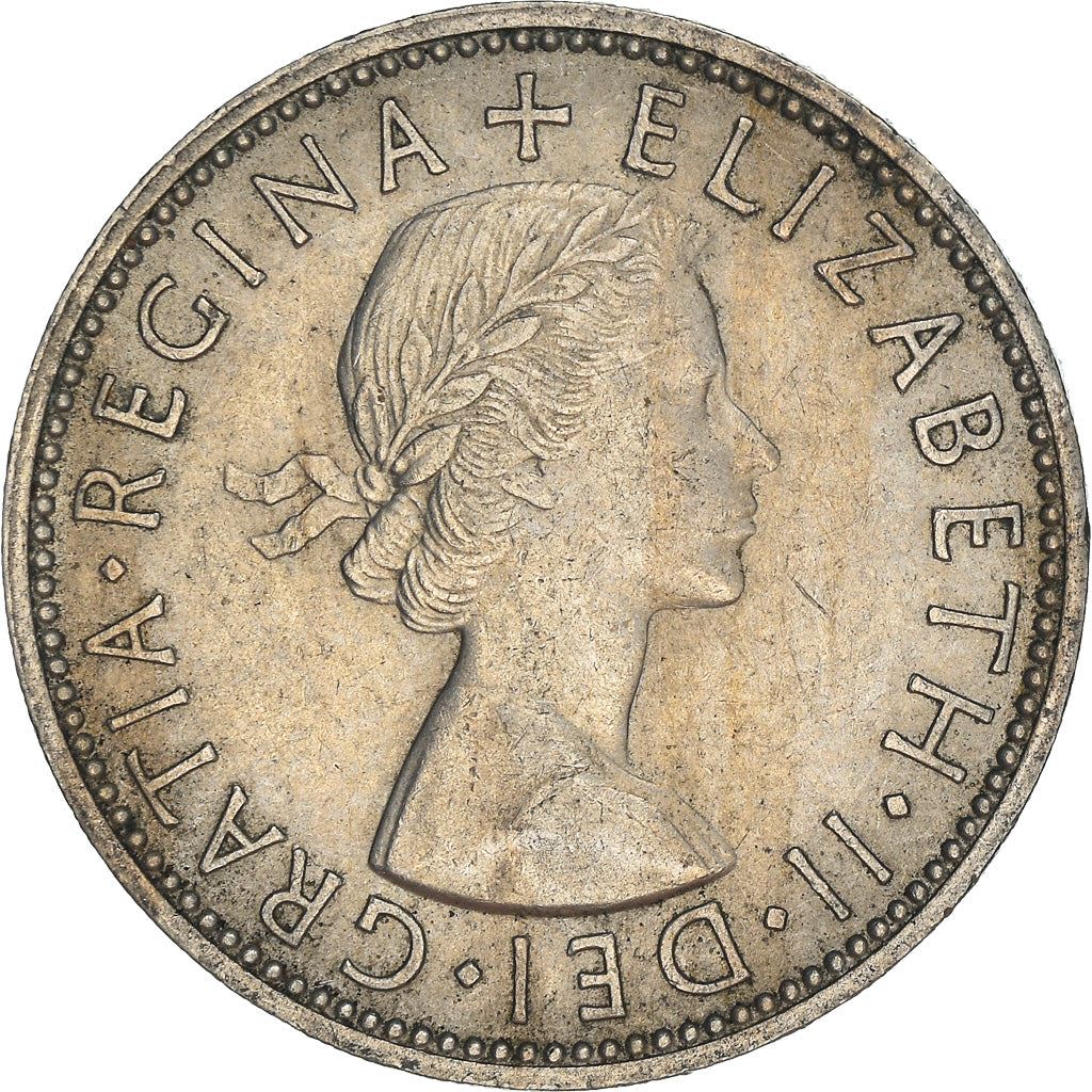 United Kingdom 2 Shillings - Elizabeth II 1st portrait | no 'BRITT:OMN' | Coin KM906 1954 - 1970