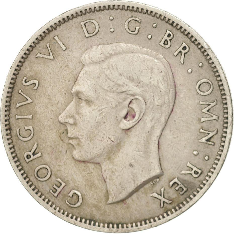 United Kingdom 2 Shillings - George VI without 'IND:IMP' | Coin KM878 1949 - 1951