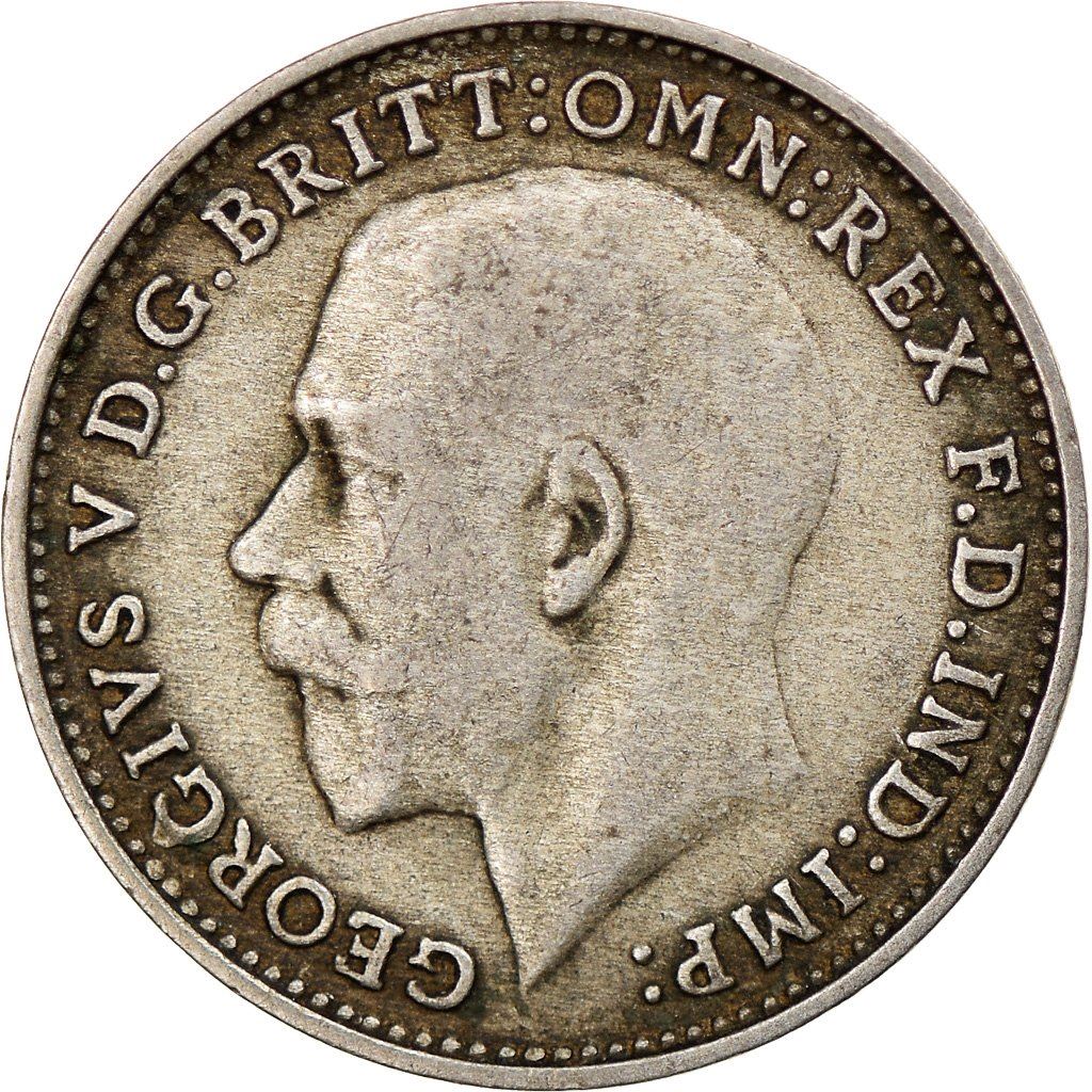 United Kingdom 3 Pence Coin | George V 2nd issue | 1920 - 1927