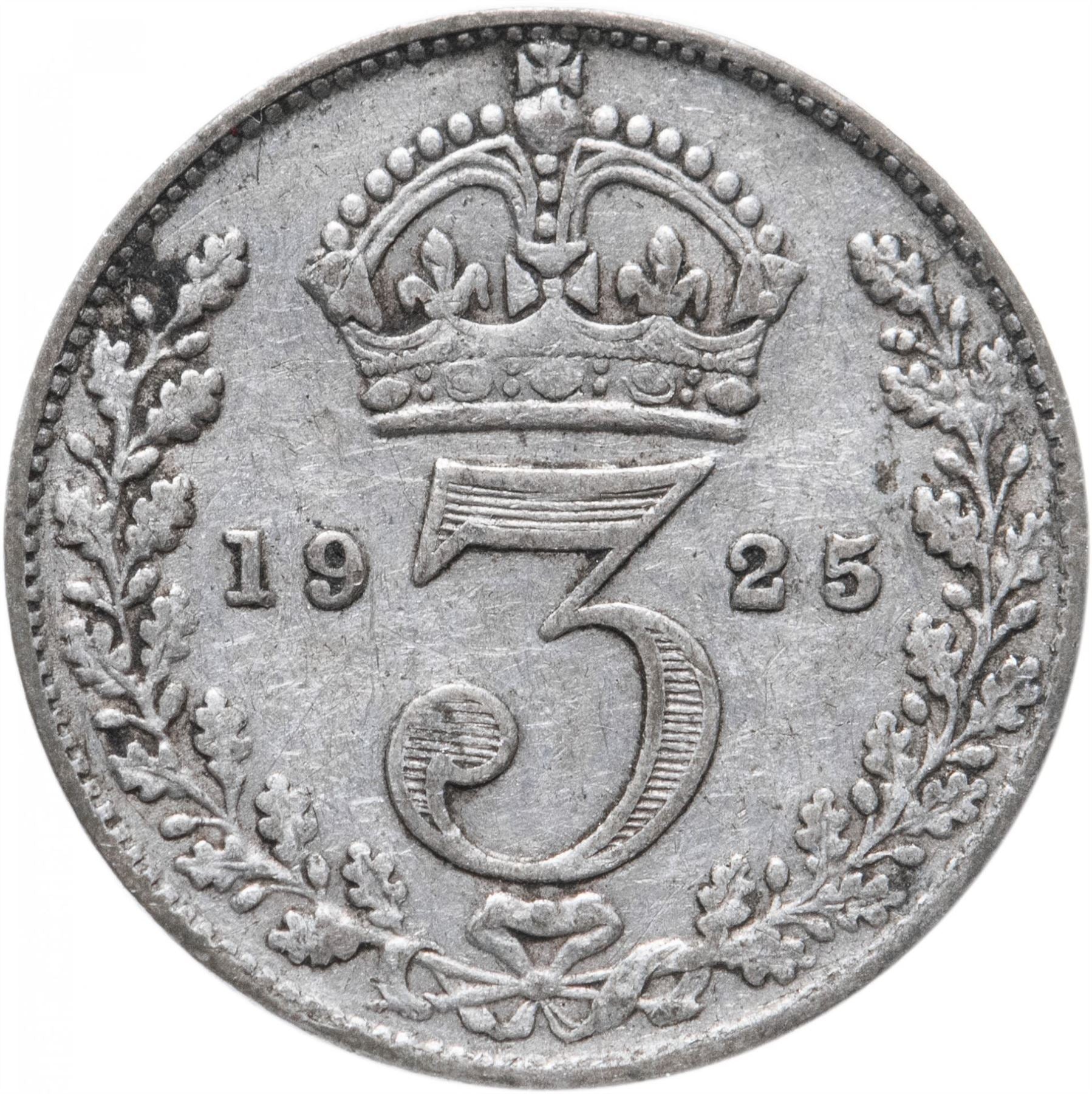 United Kingdom 3 Pence Coin | George V 2nd issue | 1920 - 1927