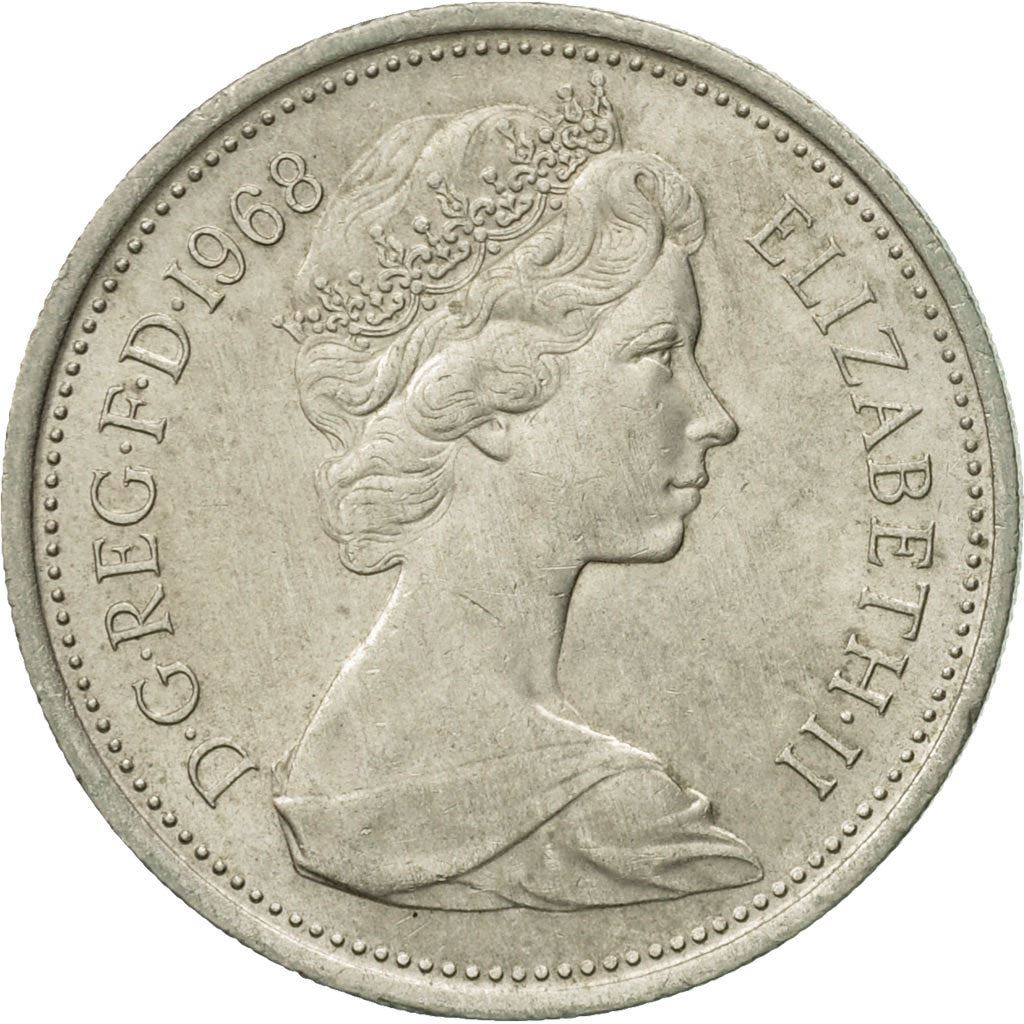 United Kingdom 5 New Pence - Elizabeth II 2nd portrait | Coin KM911 1968 - 1981