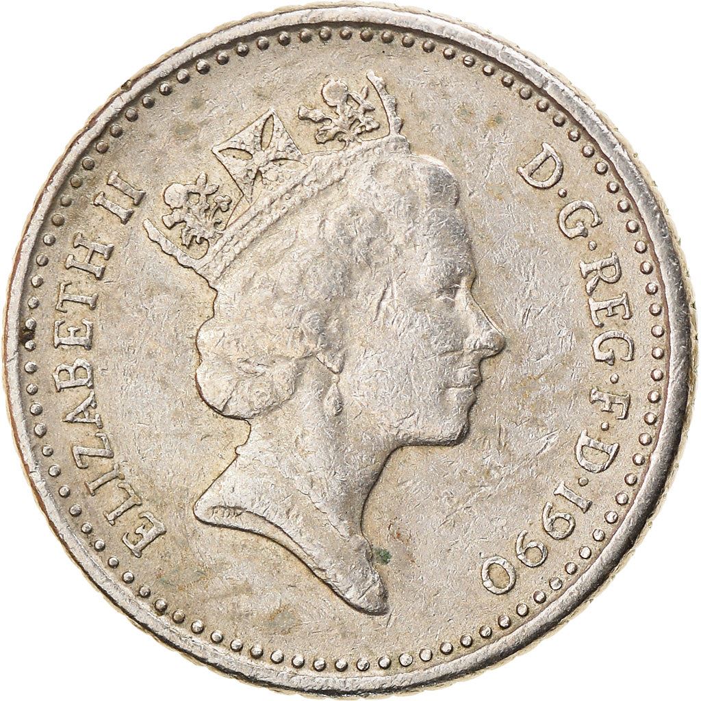 United Kingdom 5 Pence - Elizabeth II 3rd portrait | small type | Coin KM937b 1990 - 1997