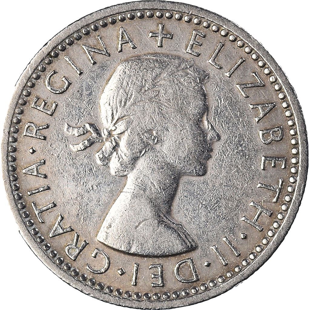 United Kingdom 6 Pence - Elizabeth II 1st portrait | no 'BRITT:OMN' | Coin KM903 1954 - 1970