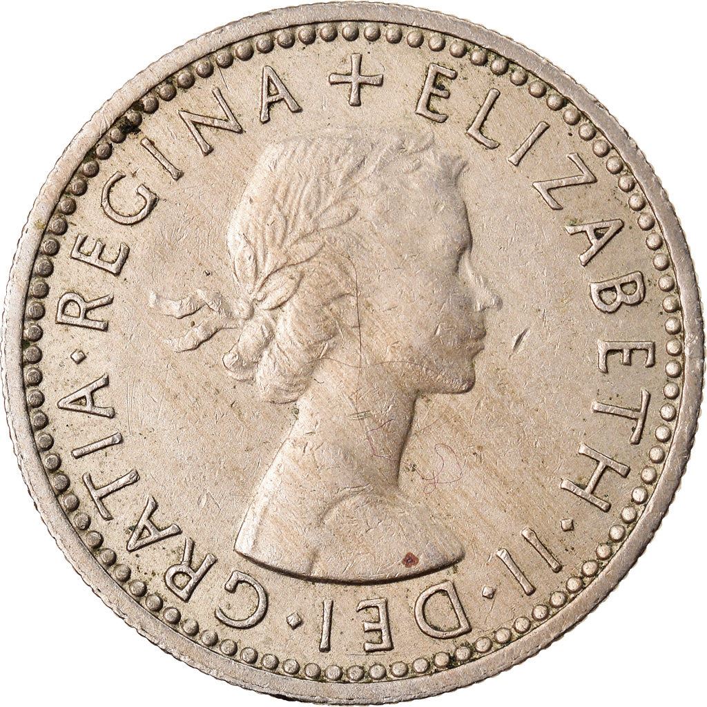 United Kingdom 6 Pence - Elizabeth II 1st portrait | no 'BRITT:OMN' | Coin KM903 1954 - 1970