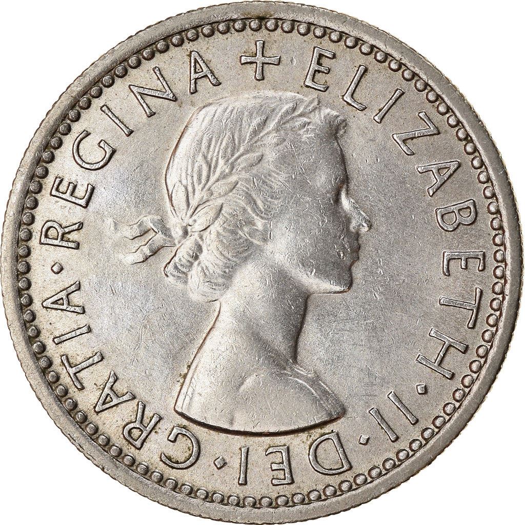 United Kingdom 6 Pence - Elizabeth II 1st portrait | no 'BRITT:OMN' | Coin KM903 1954 - 1970